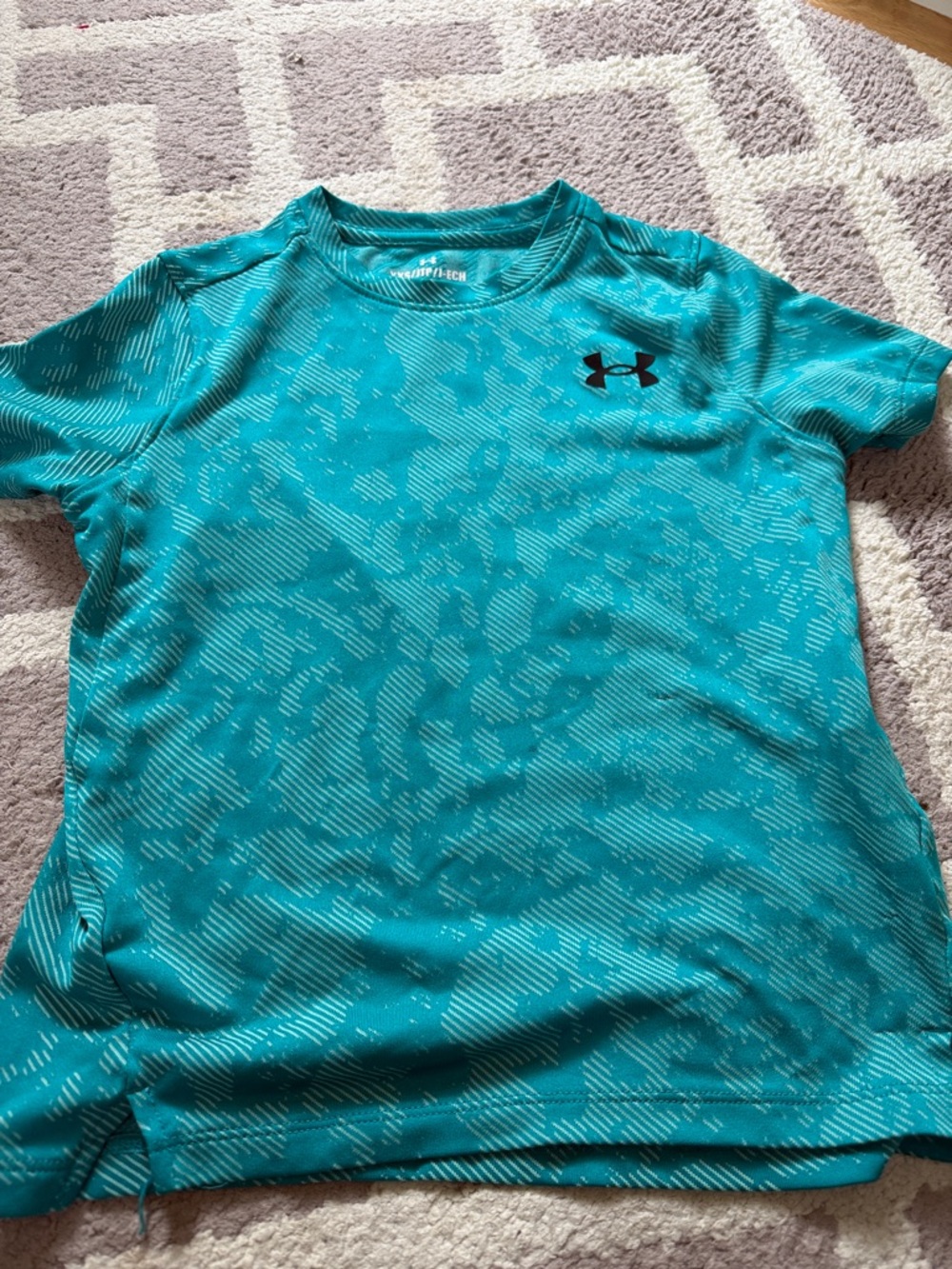 Under Armour Teal Short Sleeve Performance Tee for Kids